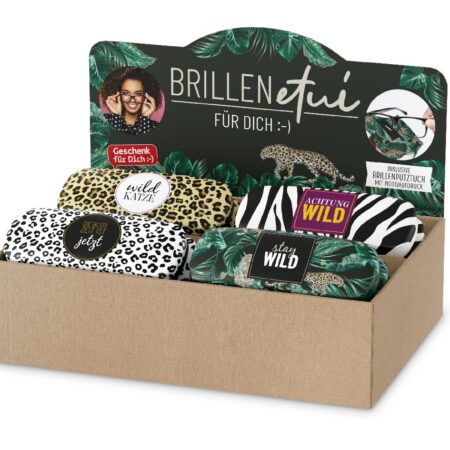 Brillenetui 38x162x63mm im Display Wild