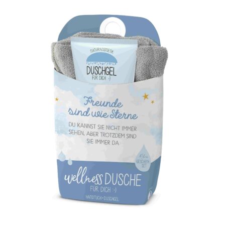 Geschenkset Wellnessdusche Liebe Grüsse