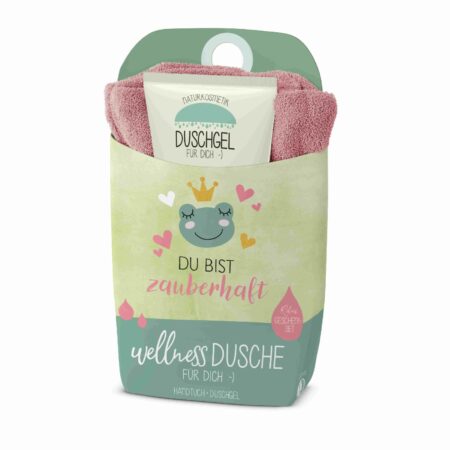 Geschenkset Wellnessdusche Liebe Grüsse