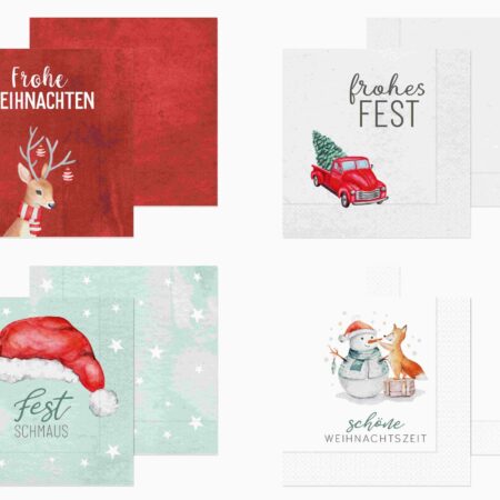 Servietten 33x33cm Starterpaket Weihnachten
