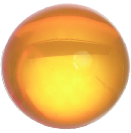 Badeperle rund orange transparent