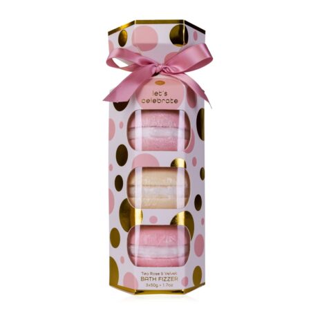 Badefizzer Macarons LET'S CELEBRATE in Geschenkbox, 3 x 50g