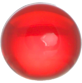 Badeperle rund rot transparent