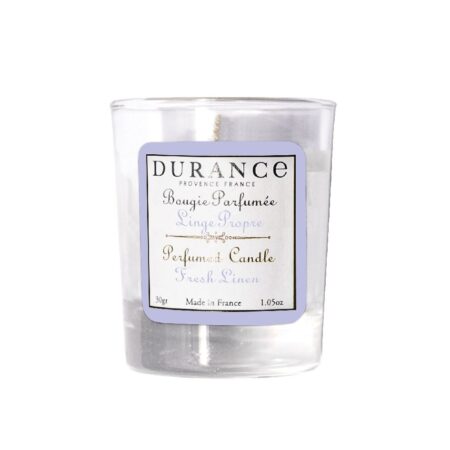 Duftkerze 30g im Glas mit Display Frische Wäsche