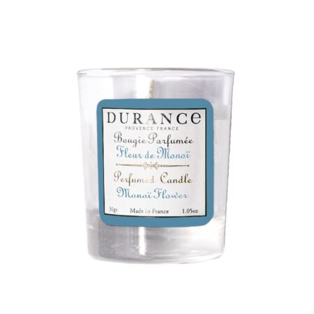 Duftkerze 30g im Glas mit Display Monoi Blüte