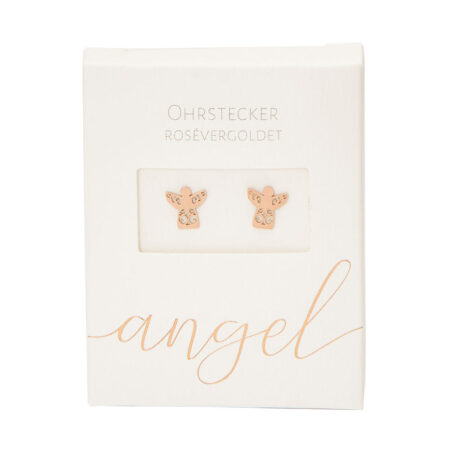 Ohrstecker rosévergoldet - Schutzengel