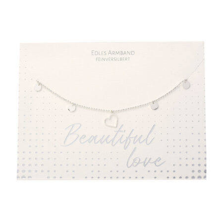 Armband - Beautiful - Herz - feinversilbert