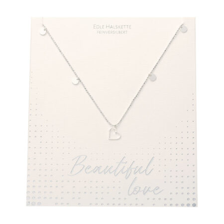 Halskette - Beautiful - Herz - feinversilbert