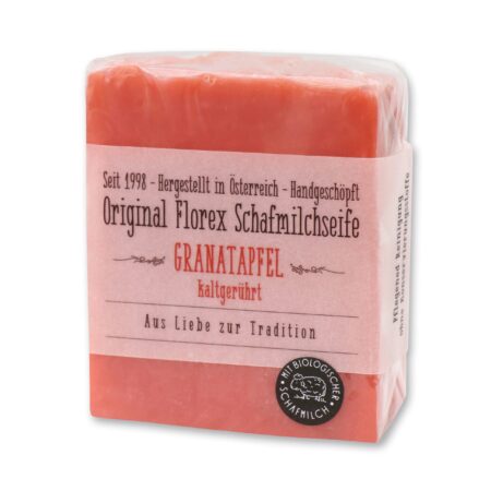 Kaltgerührte Schafmilchseife Granatapfel 150g