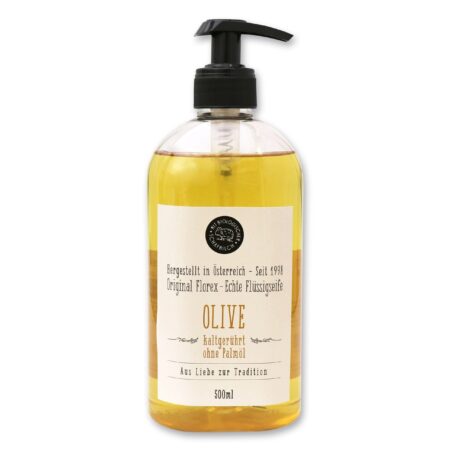Flüssige Pflanzenölseife mit Schafmilch Olive 500ml