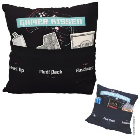 Kissen mit Taschen 43x43cm