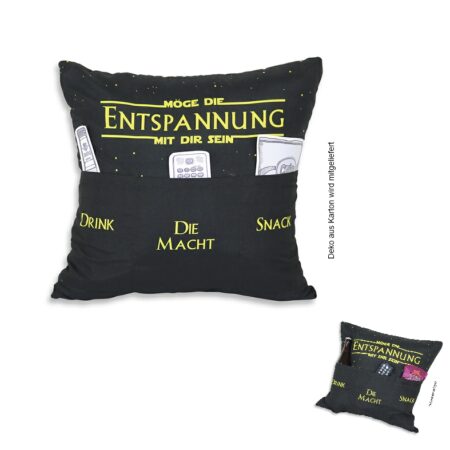 Kissen mit Taschen 43x43cm