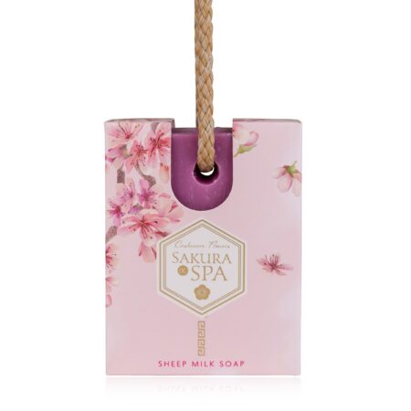 Schafmilchseife SAKURA SPA mit Kordel, in Papierschachtel, 100g
