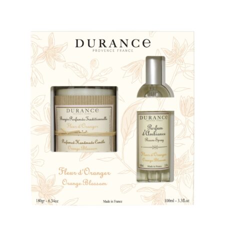 Duftkerze 180g & Raumspray 100ml Orangenblüte