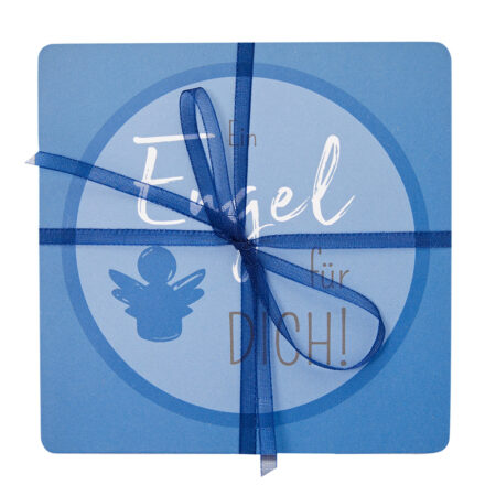 Untersetzer - "Ein Engel für dich" - blau - 2er Set