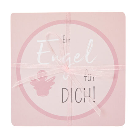 Untersetzer - "Ein Engel für dich" - hellrosa - 2er Set