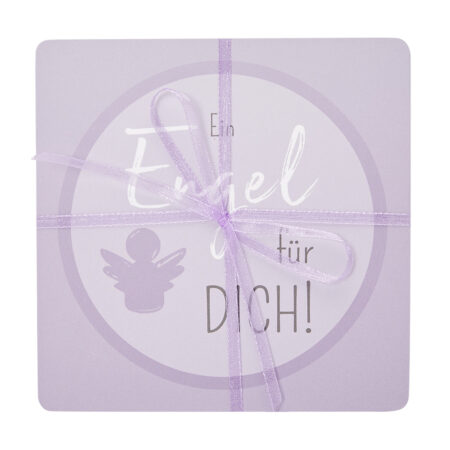 Untersetzer - "Ein Engel für dich" - lila - 2er Set
