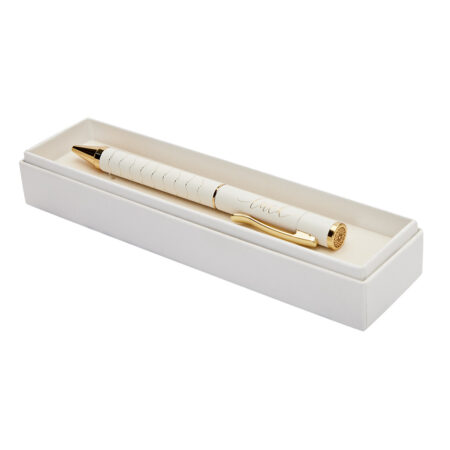 Kugelschreiber mit Geschenkbox - "Luck" - goldfarbend
