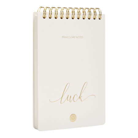 Notizbuch DIN A6 - "Luck" - goldfarbend