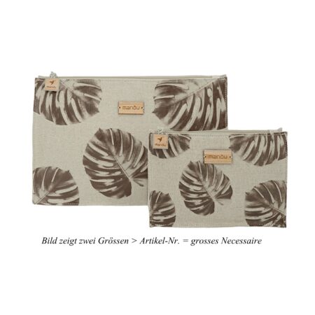 Necessaire gross Tropische Blätter natural