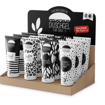 Duschgel 200ml im Display Salt & Pepper MIX