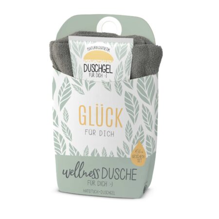 Geschenkset Wellnessdusche Relax "Glück für Dich" (Blatt)