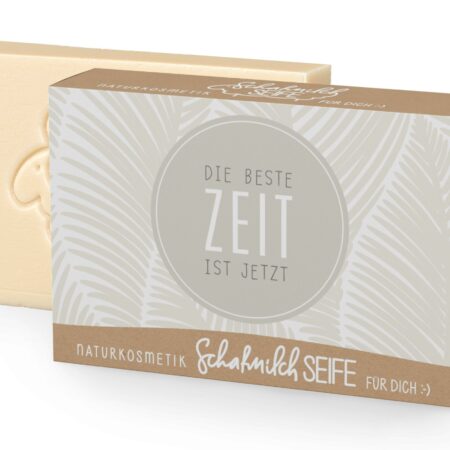Schafmilchseife 100g Relax "Die Beste Zeit ist jetzt" (Feder)