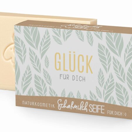 Schafmilchseife 100g Relax "Glück für Dich" (Blatt)