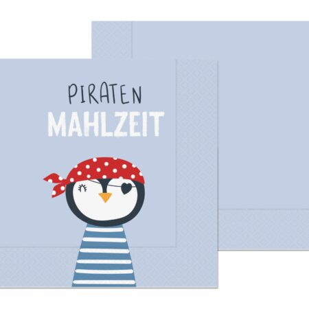 Serviette Kleine Lieblinge "Piraten Mahlzeit" (Pinguin)