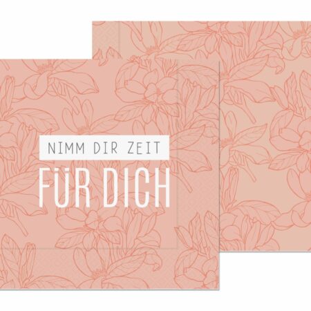Serviette Relax "Nimm Dir Zeit für Dich" (Blüte)