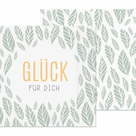 Serviette Relax "Glück für Dich" (Blatt)