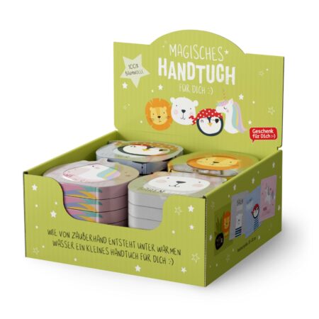 Magisches Handtuch 30x30cm im Display Kleine Lieblinge