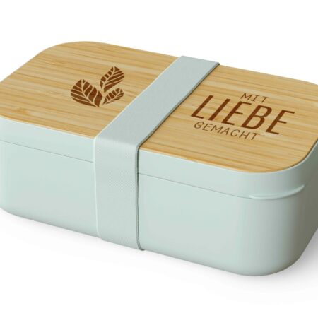 Brotdose Relax "Mit Liebe gemacht" (Blatt)
