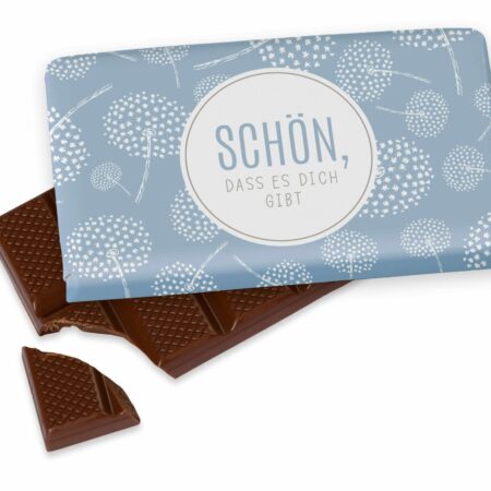 Schokolade 40g Relax "Schön, dass es Dich gibt" (Pustelblume)