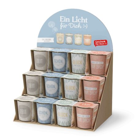 Licht mit Teelicht im Display Relax MIX