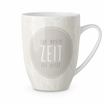 Becher 250ml Relax "Die Beste Zeit ist jetzt" (Feder)