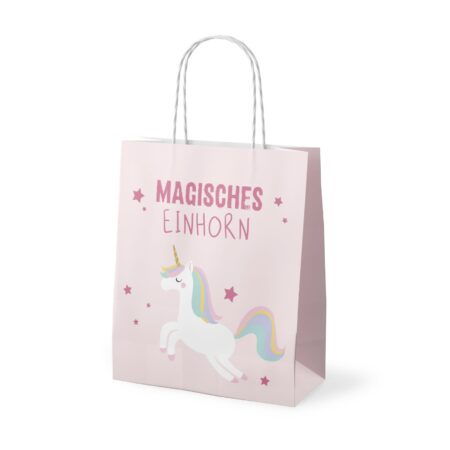 Geschenktüte H 220 x B 180 x T 80 mm Kleine Lieblinge EINHORN