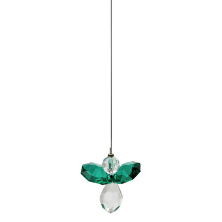Schutzengel aus Glasstein - Smaragd
