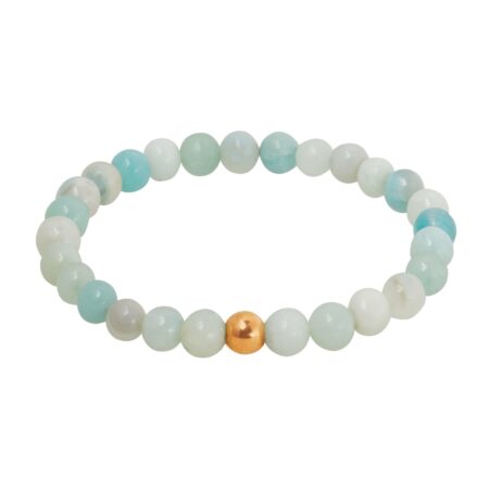 Echtstein-Armband - "Stones of nature" - Amazonit - rosévergoldet