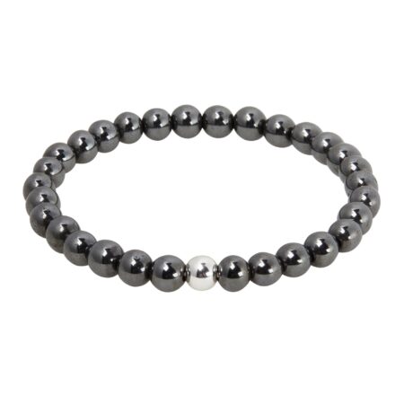 Echtstein-Armband - "Stones of nature" - Hämatit - versilbert