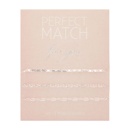 Armbänder - "Perfect match" - versilbert