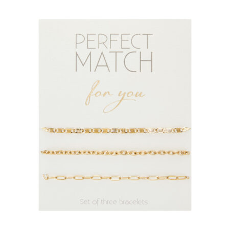 Armbänder - "Perfect match" - vergoldet