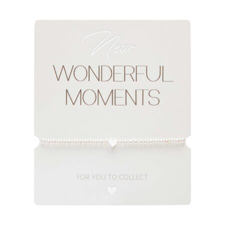 Armband - "New Wonderful Moments" - versilbert - Herz