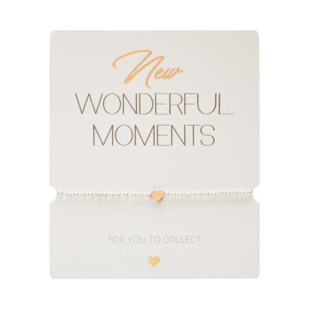 Armband - "New Wonderful Moments" - rosévergoldet - Herz