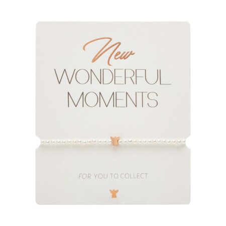 Armband - "New Wonderful Moments" - rosévergoldet - Schutzengel