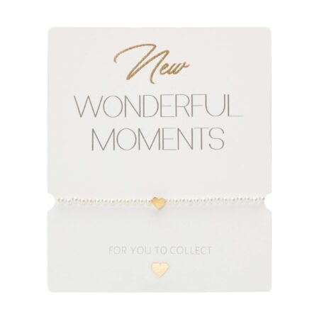 Armband - "New Wonderful Moments" - vergoldet - Herz