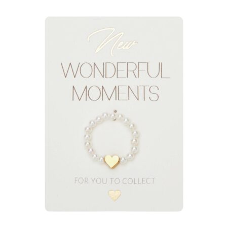 Ring - "New Wonderful Moments" - vergoldet - Herz