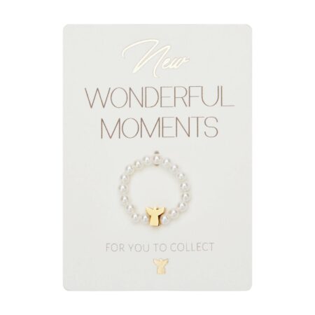 Ring - "New Wonderful Moments" - vergoldet - Schutzengel