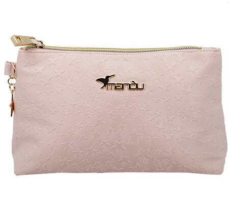 Kosmetiktasche mit Sternen rosa
