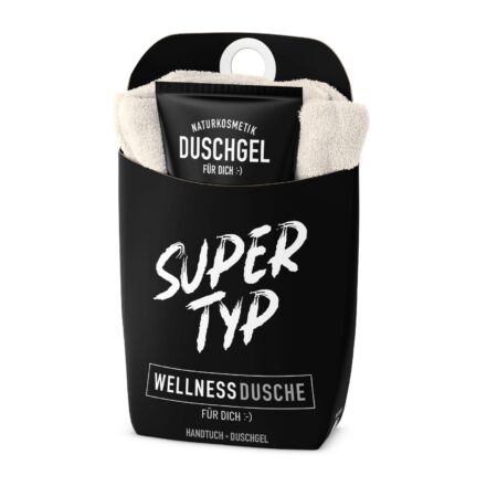 Geschenkset Wellnessdusche Manntastisch "Supertyp"